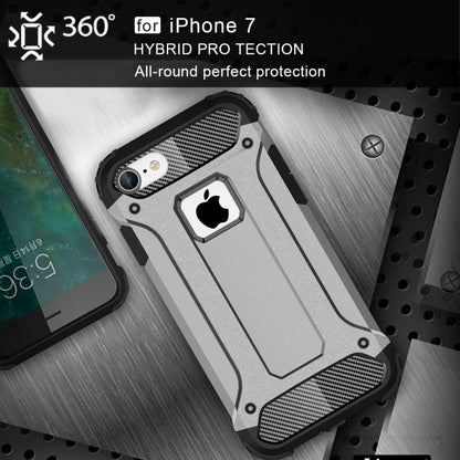 For iPhone 7 Armor TPU + PC Combination Phone Case(Grey) by buy2fix