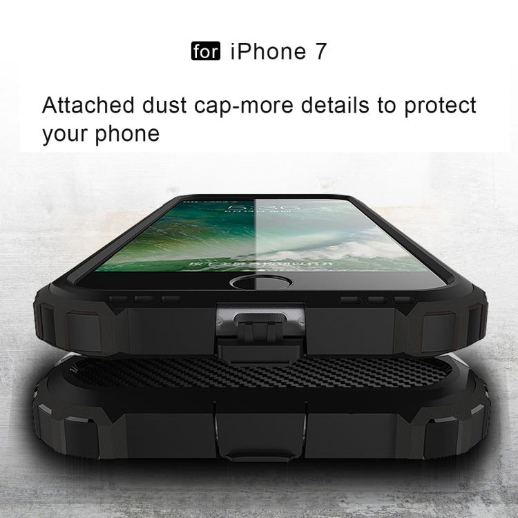For iPhone 7 Armor TPU + PC Combination Phone Case(Grey) by buy2fix