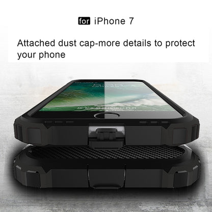 For iPhone 7 Armor TPU + PC Combination Phone Case(Grey) by buy2fix