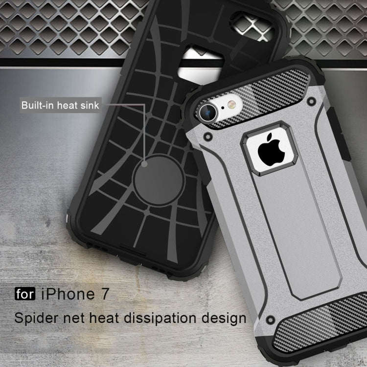 For iPhone 7 Armor TPU + PC Combination Phone Case(Grey) by buy2fix