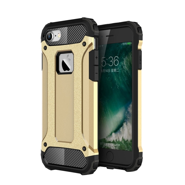 For iPhone 7 Armor TPU + PC Combination Phone Case(Gold) by buy2fix