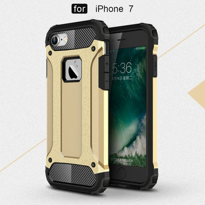 For iPhone 7 Armor TPU + PC Combination Phone Case(Gold) by buy2fix