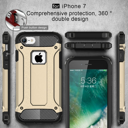For iPhone 7 Armor TPU + PC Combination Phone Case(Gold) by buy2fix