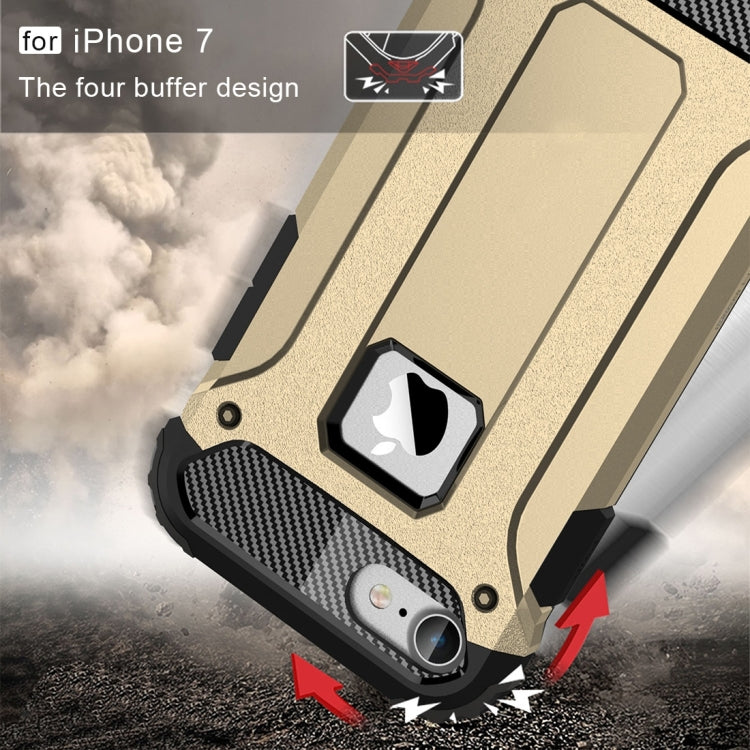 For iPhone 7 Armor TPU + PC Combination Phone Case(Gold) by buy2fix