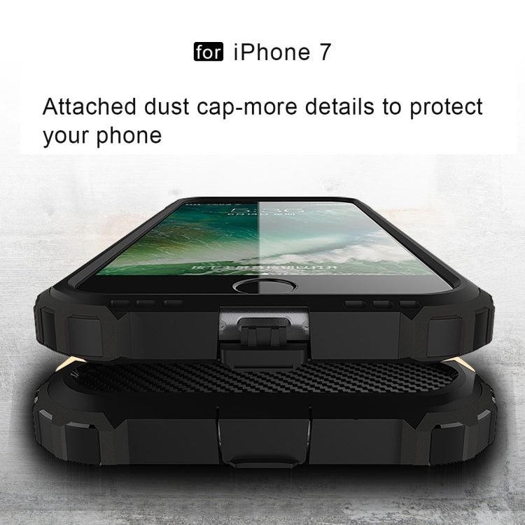 For iPhone 7 Armor TPU + PC Combination Phone Case(Gold) by buy2fix