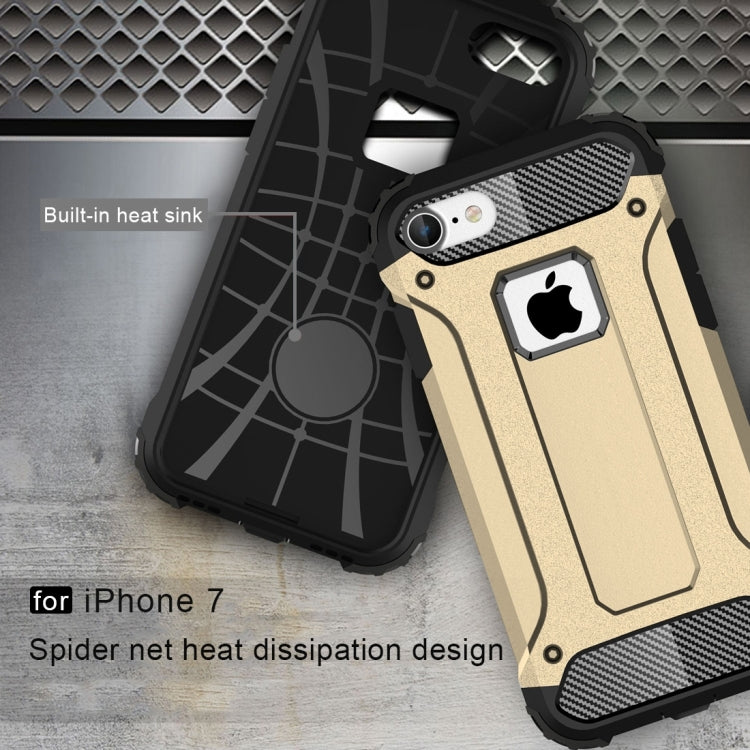For iPhone 7 Armor TPU + PC Combination Phone Case(Gold) by buy2fix