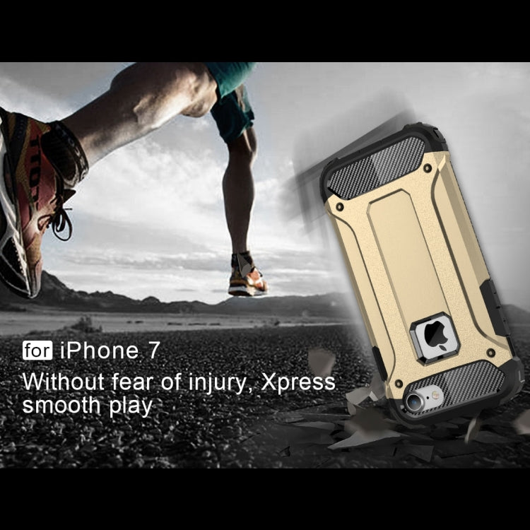 For iPhone 7 Armor TPU + PC Combination Phone Case(Gold) by buy2fix