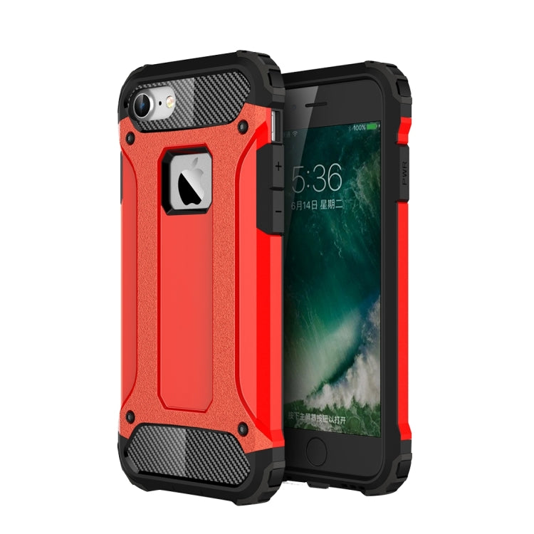 For iPhone 7 Armor TPU + PC Combination Phone Case(Red) by buy2fix