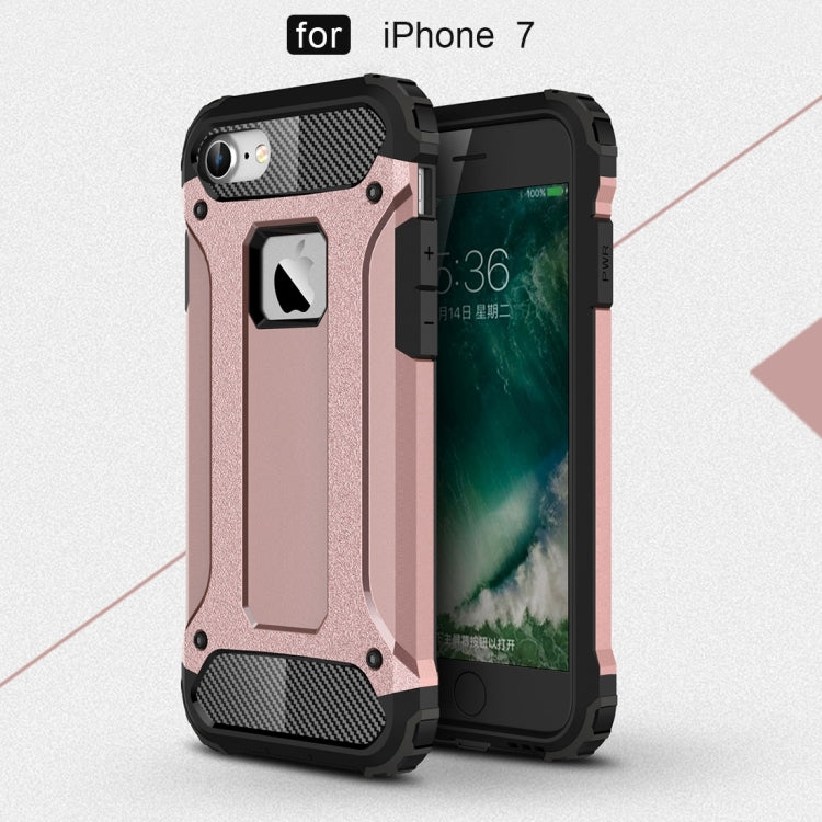 For iPhone 7 Armor TPU + PC Combination Phone Case(Rose Gold) by buy2fix