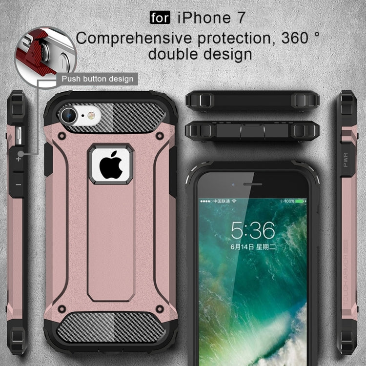 For iPhone 7 Armor TPU + PC Combination Phone Case(Rose Gold) by buy2fix