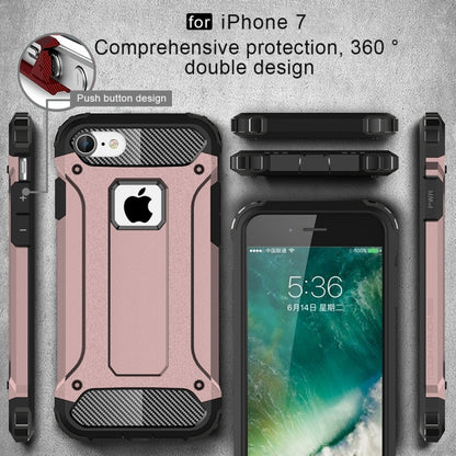 For iPhone 7 Armor TPU + PC Combination Phone Case(Rose Gold) by buy2fix