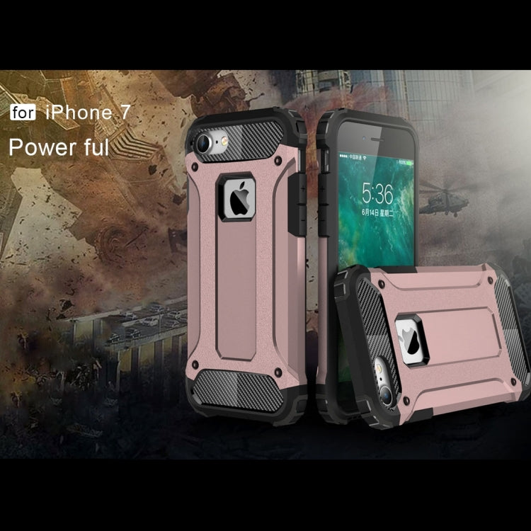 For iPhone 7 Armor TPU + PC Combination Phone Case(Rose Gold) by buy2fix