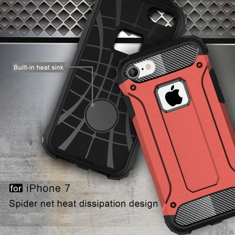 For iPhone 7 Armor TPU + PC Combination Phone Case(Red) by buy2fix