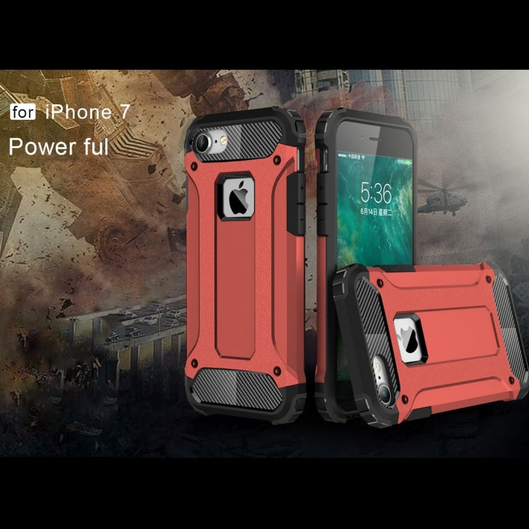 For iPhone 7 Armor TPU + PC Combination Phone Case(Red) by buy2fix