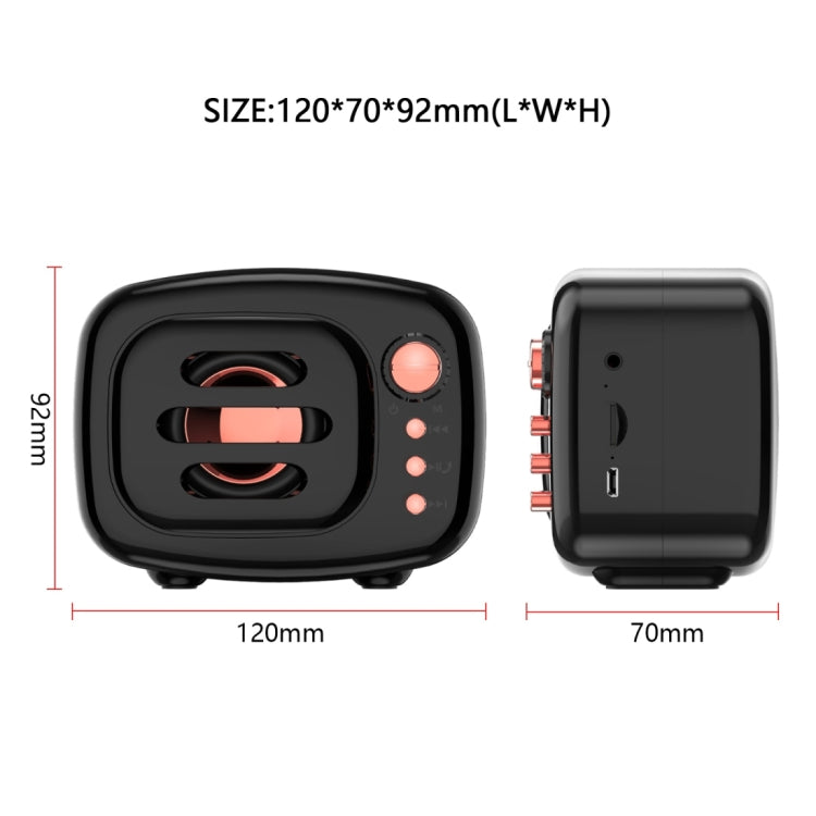 B11 Bluetooth 5.0 Retro Style Wireless Bluetooth Speaker, Supports Hands-free Calling & 32GB TF Card & 3.5mm Audio Jack(Black) - Desktop Speaker by buy2fix | Online Shopping UK | buy2fix