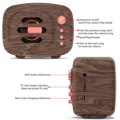 B11 Bluetooth 5.0 Retro Style Wireless Bluetooth Speaker, Supports Hands-free Calling & 32GB TF Card & 3.5mm Audio Jack (Wood) - Desktop Speaker by buy2fix | Online Shopping UK | buy2fix