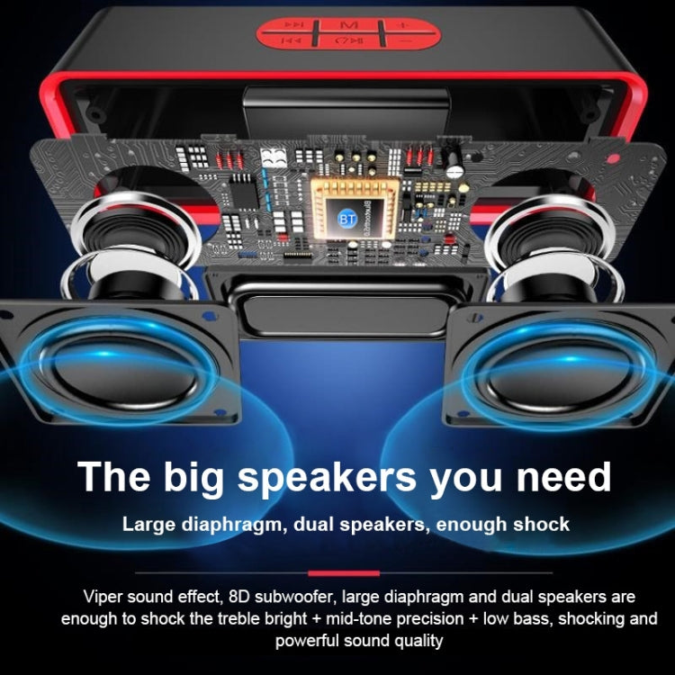 SC211 Portable Subwoofer Wireless Bluetooth Speaker Bluetooth 5.0, Support TF Card & U Disk & 3.5mm AUX (Black) - Desktop Speaker by buy2fix | Online Shopping UK | buy2fix