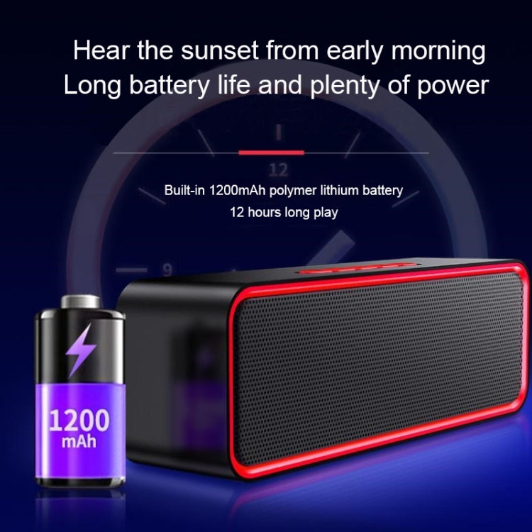 SC211 Portable Subwoofer Wireless Bluetooth Speaker Bluetooth 5.0, Support TF Card & U Disk & 3.5mm AUX (Black) - Desktop Speaker by buy2fix | Online Shopping UK | buy2fix