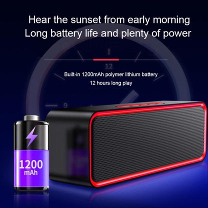 SC211 Portable Subwoofer Wireless Bluetooth Speaker Bluetooth 5.0, Support TF Card & U Disk & 3.5mm AUX (Black) - Desktop Speaker by buy2fix | Online Shopping UK | buy2fix