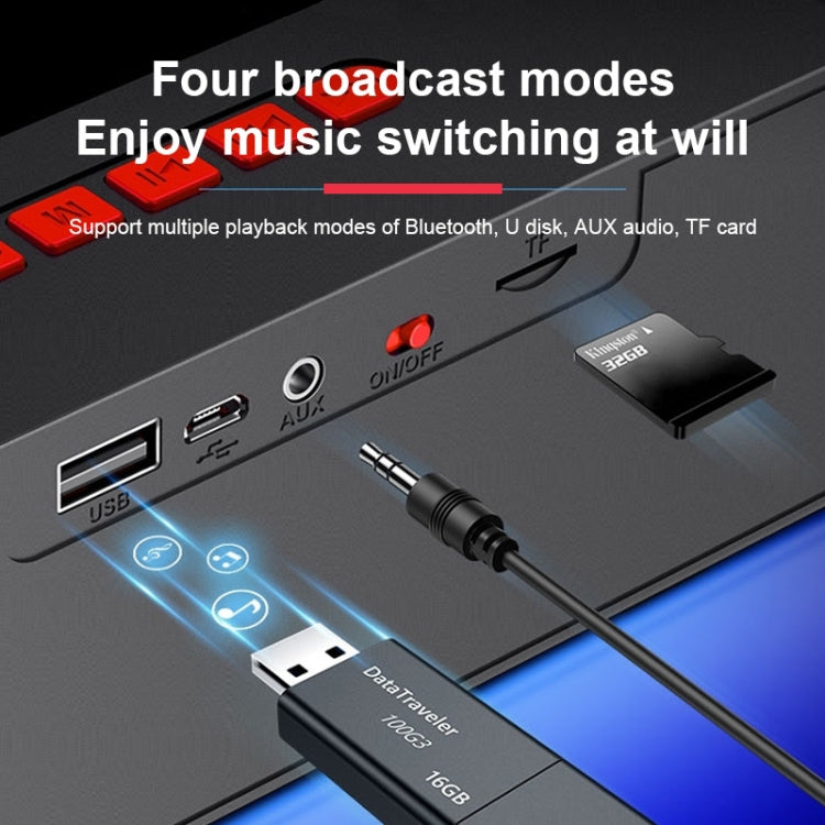 SC211 Portable Subwoofer Wireless Bluetooth Speaker Bluetooth 5.0, Support TF Card & U Disk & 3.5mm AUX (Blue) - Desktop Speaker by buy2fix | Online Shopping UK | buy2fix