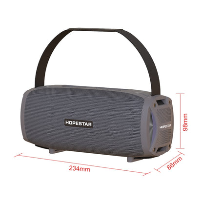 HOPESTAR H24 Pro TWS Portable Outdoor Waterproof Woven Textured Bluetooth Speaker with Rhythm Light, Support Hands-free Call & U Disk & TF Card & 3.5mm AUX & FM (Grey) - Desktop Speaker by HOPESTAR | Online Shopping UK | buy2fix