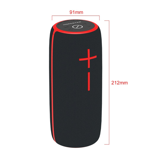 HOPESTAR P21 TWS Portable Outdoor Waterproof Woven Textured Bluetooth Speaker, Support Hands-free Call & U Disk & TF Card & 3.5mm AUX & FM (Black) - Desktop Speaker by HOPESTAR | Online Shopping UK | buy2fix