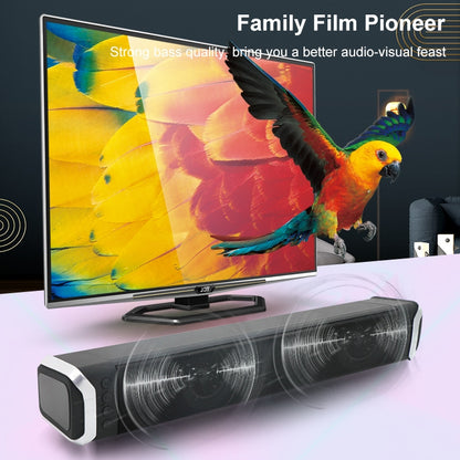 NewRixing NR-2017 Portable Bluetooth Speaker, Support Hands-free Call / TF Card / FM / U Disk (Silver) - Desktop Speaker by NewRixing | Online Shopping UK | buy2fix