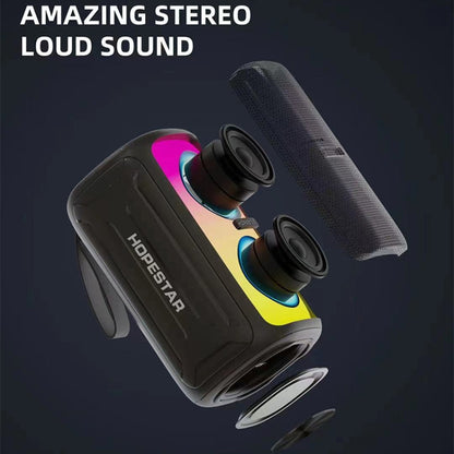 HOPESTAR Party 110 Mini Colorful Lights Wireless Bluetooth Speaker (Black) - Desktop Speaker by HOPESTAR | Online Shopping UK | buy2fix