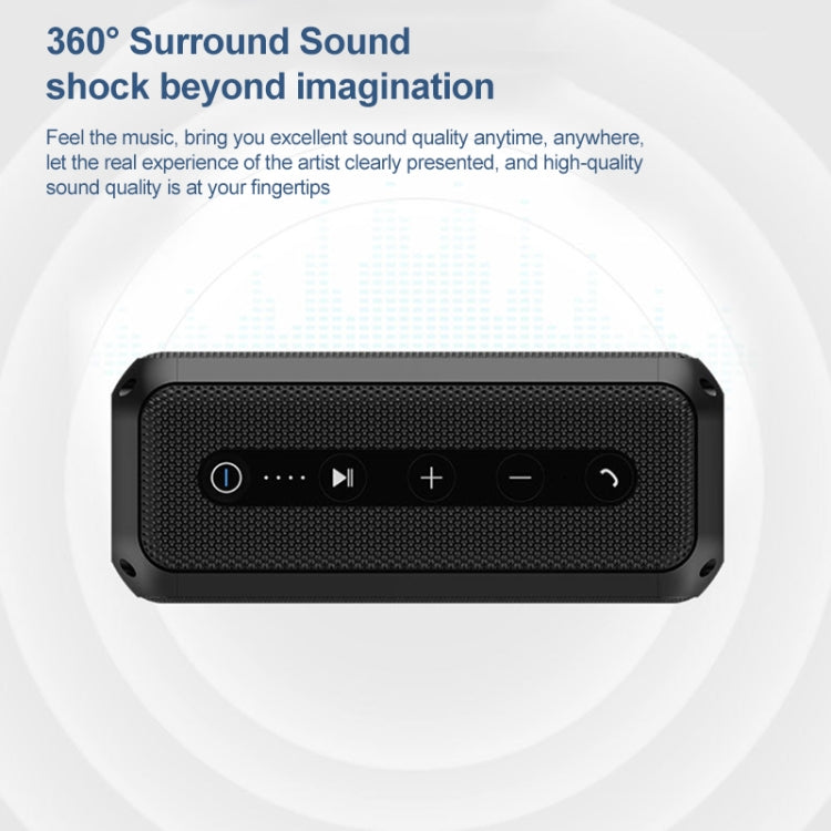EBS-307 20W High-power Portable Subwoofer Waterproof Wireless Bluetooth Speaker(Black) - Waterproof Speaker by buy2fix | Online Shopping UK | buy2fix