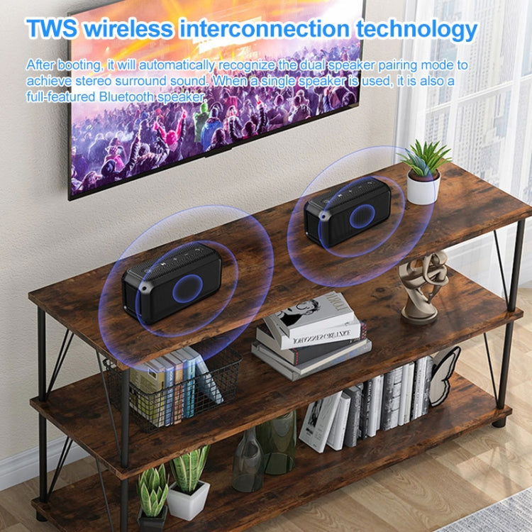 EBS-307 20W High-power Portable Subwoofer Waterproof Wireless Bluetooth Speaker(Black) - Waterproof Speaker by buy2fix | Online Shopping UK | buy2fix