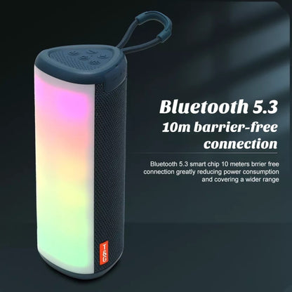 T&G TG357 Portable Wireless Bluetooth Speaker Outdoor Subwoofer with RGB Colorful Light & TWS(Grey) - Desktop Speaker by T&G | Online Shopping UK | buy2fix