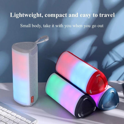 T&G TG357 Portable Wireless Bluetooth Speaker Outdoor Subwoofer with RGB Colorful Light & TWS(Grey) - Desktop Speaker by T&G | Online Shopping UK | buy2fix