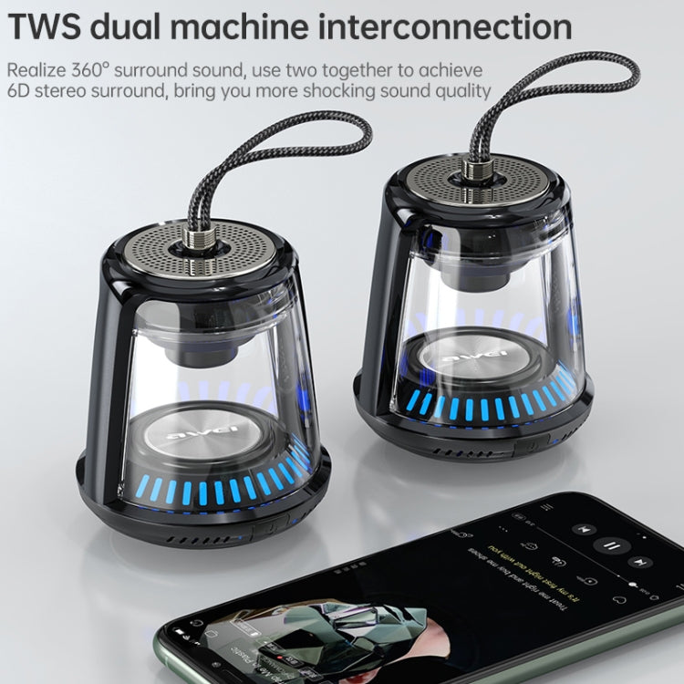 awei Y666 Mini Portable Outdoor Bluetooth Speaker, Support TWS Play - Desktop Speaker by awei | Online Shopping UK | buy2fix