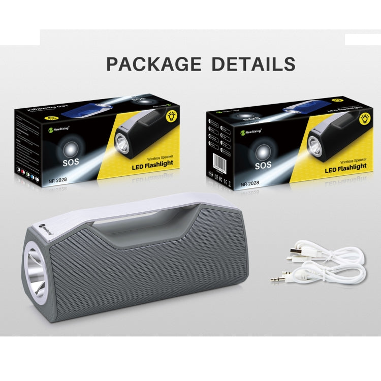 NewRixing NR-2028 Portable Lighting Wireless Bluetooth Stereo Speaker Support TWS Function Speaker (Grey) - Desktop Speaker by NewRixing | Online Shopping UK | buy2fix