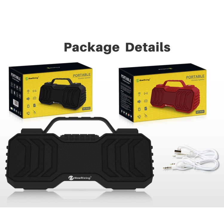 NewRixing NR-2029 Portable Wireless Bluetooth Stereo Speaker Support TWS Function Speaker(Red) - Desktop Speaker by NewRixing | Online Shopping UK | buy2fix