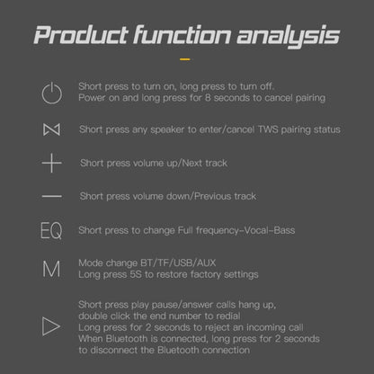 XDOBO 1983Plus IPX7 Waterproof Portable Outdoor Bluetooth Speaker Desktop Audio Subwoofer - Desktop Speaker by XDOBO | Online Shopping UK | buy2fix