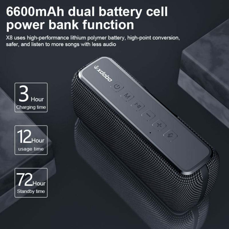 XDOBO X8 60W Wireless Bluetooth Speaker Outdoor Subwoofer Support TWS & TF Card (Red) - Desktop Speaker by XDOBO | Online Shopping UK | buy2fix