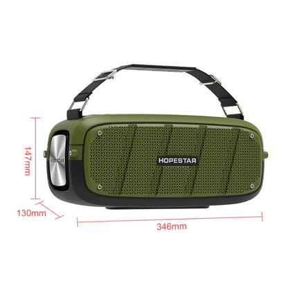 HOPESTAR A20 Pro TWS Portable Outdoor Waterproof Subwoofer Bluetooth Speaker with Microphone, Support Power Bank & Hands-free Call & U Disk & TF Card & 3.5mm AUX (Green) - Desktop Speaker by HOPESTAR | Online Shopping UK | buy2fix