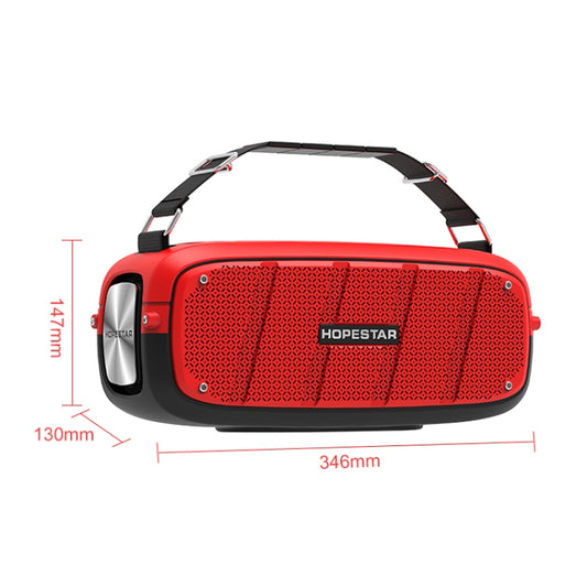 HOPESTAR A20 Pro TWS Portable Outdoor Waterproof Subwoofer Bluetooth Speaker with Microphone, Support Power Bank & Hands-free Call & U Disk & TF Card & 3.5mm AUX (Red) - Desktop Speaker by HOPESTAR | Online Shopping UK | buy2fix