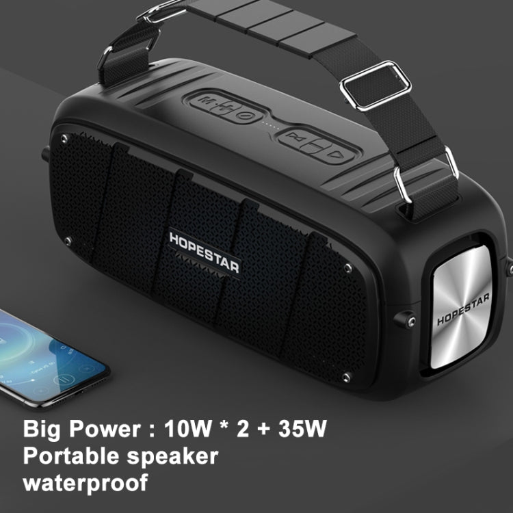 HOPESTAR A20 Pro TWS Portable Outdoor Waterproof Subwoofer Bluetooth Speaker with Microphone, Support Power Bank & Hands-free Call & U Disk & TF Card & 3.5mm AUX (Yellow) - Desktop Speaker by HOPESTAR | Online Shopping UK | buy2fix