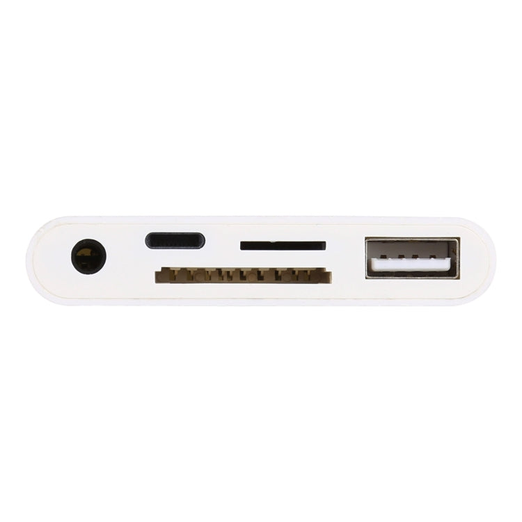 5 in 1  8 Pin to USB HUB And USB-C / Type-C And 3.5mm Earphone And SD And TF Card Reader - Converter & Adapter by buy2fix | Online Shopping UK | buy2fix