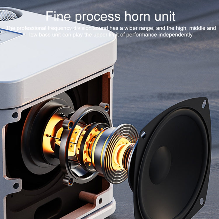 YS-203 Bluetooth Karaoke Speaker Wireless Microphone (Gold) - Microphone by buy2fix | Online Shopping UK | buy2fix