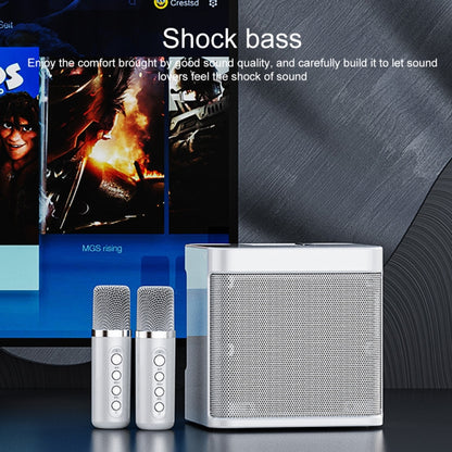 YS-203 Bluetooth Karaoke Speaker Wireless Microphone (Gold) - Microphone by buy2fix | Online Shopping UK | buy2fix