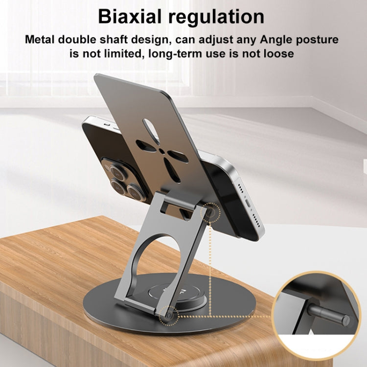 V269C 360 Degree Rotation Aluminum Alloy Desktop Phone Tablet Holder - Desktop Holder by buy2fix | Online Shopping UK | buy2fix