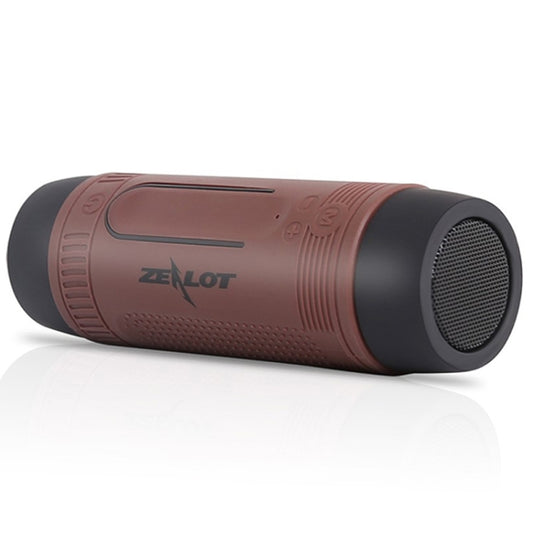 ZEALOT S1 Bluetooth 4.0 Wireless Wired Stereo Speaker Subwoofer Audio Receiver with 4000mAh Battery, Support 32GB Card, For iPhone, Galaxy, Sony, Lenovo, HTC, Huawei, Google, LG, Xiaomi, other Smartphones(Coffee) - Desktop Speaker by ZEALOT | Online Shopping UK | buy2fix