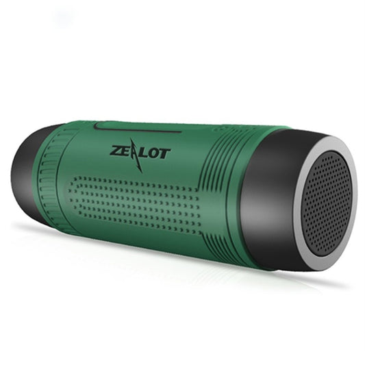 ZEALOT S1 Bluetooth 4.0 Wireless Wired Stereo Speaker Subwoofer Audio Receiver with 4000mAh Battery, Support 32GB Card, For iPhone, Galaxy, Sony, Lenovo, HTC, Huawei, Google, LG, Xiaomi, other Smartphones(Green) - Desktop Speaker by ZEALOT | Online Shopping UK | buy2fix