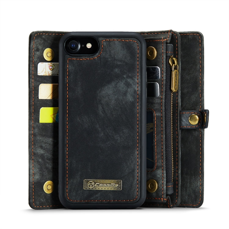 CaseMe for  iPhone 8 & 7  Multifunctional Leather Billfold with Detachable Magnetic PC Back Protective Case & Holder & 10 Card Slots & 3 Cash Slots & 1 Zipper Wallet & 2 Photo Frames & 3 Magnetic Clasps(Black) - More iPhone Cases by CaseMe | Online Shopping UK | buy2fix