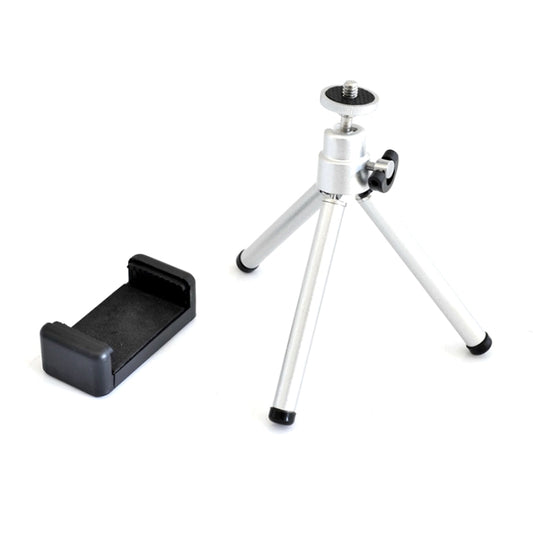 Multi-functional Aluminum Alloy Mount Tripod with Phone Clamp (Silver) - Desktop Holder by buy2fix | Online Shopping UK | buy2fix
