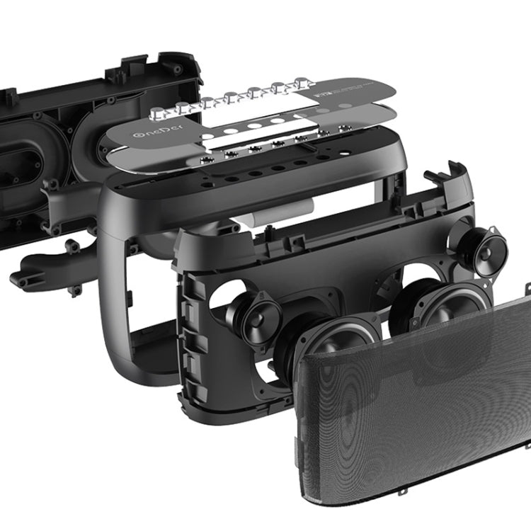 OneDer D1 60W Portable HiFi Bass Wireless Bluetooth Speaker, Support Hands-free / USB / AUX / TF (Grey) - Desktop Speaker by OneDer | Online Shopping UK | buy2fix