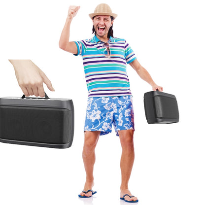 OneDer D1 60W Portable HiFi Bass Wireless Bluetooth Speaker, Support Hands-free / USB / AUX / TF (Grey) - Desktop Speaker by OneDer | Online Shopping UK | buy2fix